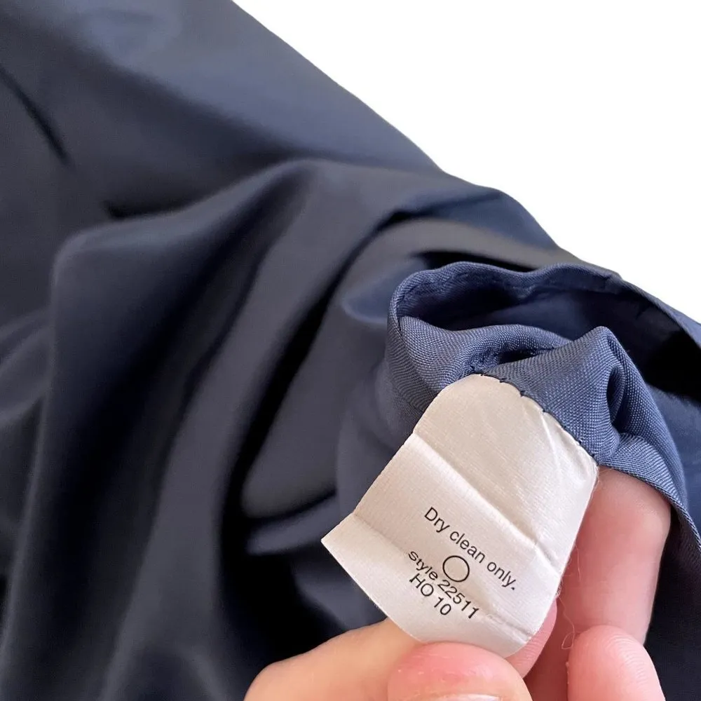 J.Crew silk ruffle sleeveless knee-length midi dress summer semi formal blue - Image 6