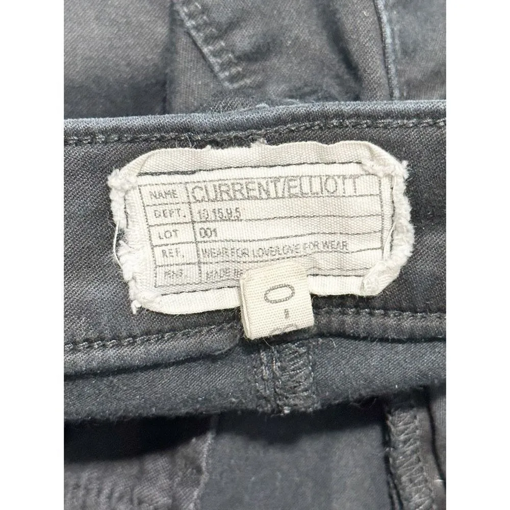 Current/Elliott Women's The Jean Legging Skinny Jeans Jeggings Jet Black Size 28 - Image 15