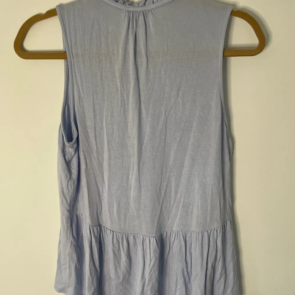 J Crew light blue peplum tank top size small - Image 5