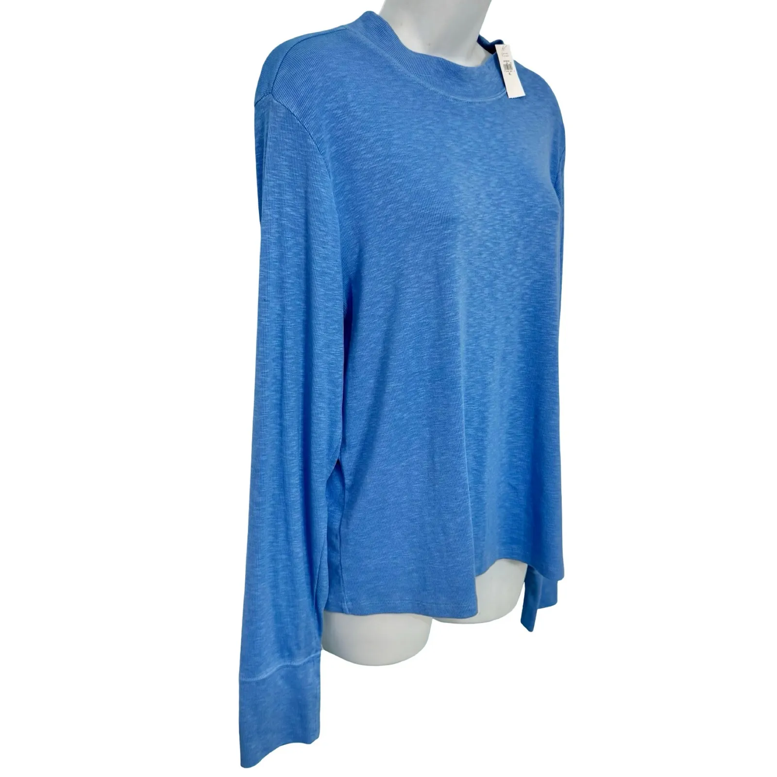 Gap Periwinkle Blue Rib Knit Long Sleeve Cuff Tee T-Shirt size XL NEW Tags - Image 8