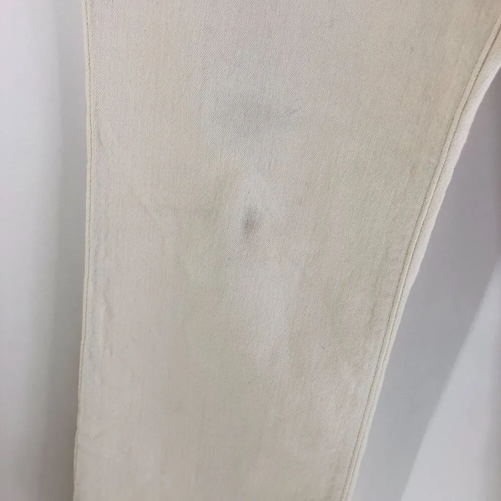 Madewell Womens The Perfect Vintage Flare Crop Jeans Stretch Canvas Ivory 28 - Image 4