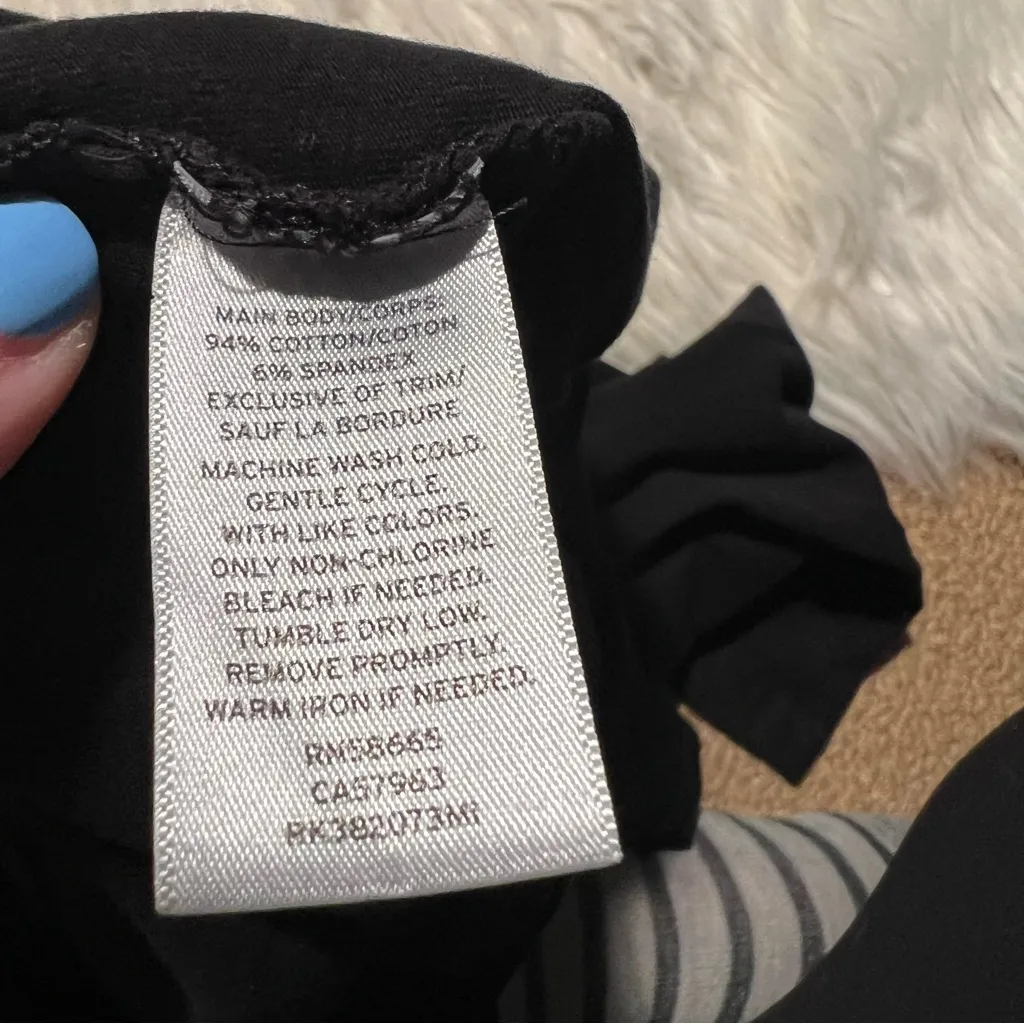 Abound Leggings Black Pull On Ankle Length Cotton M - Image 10