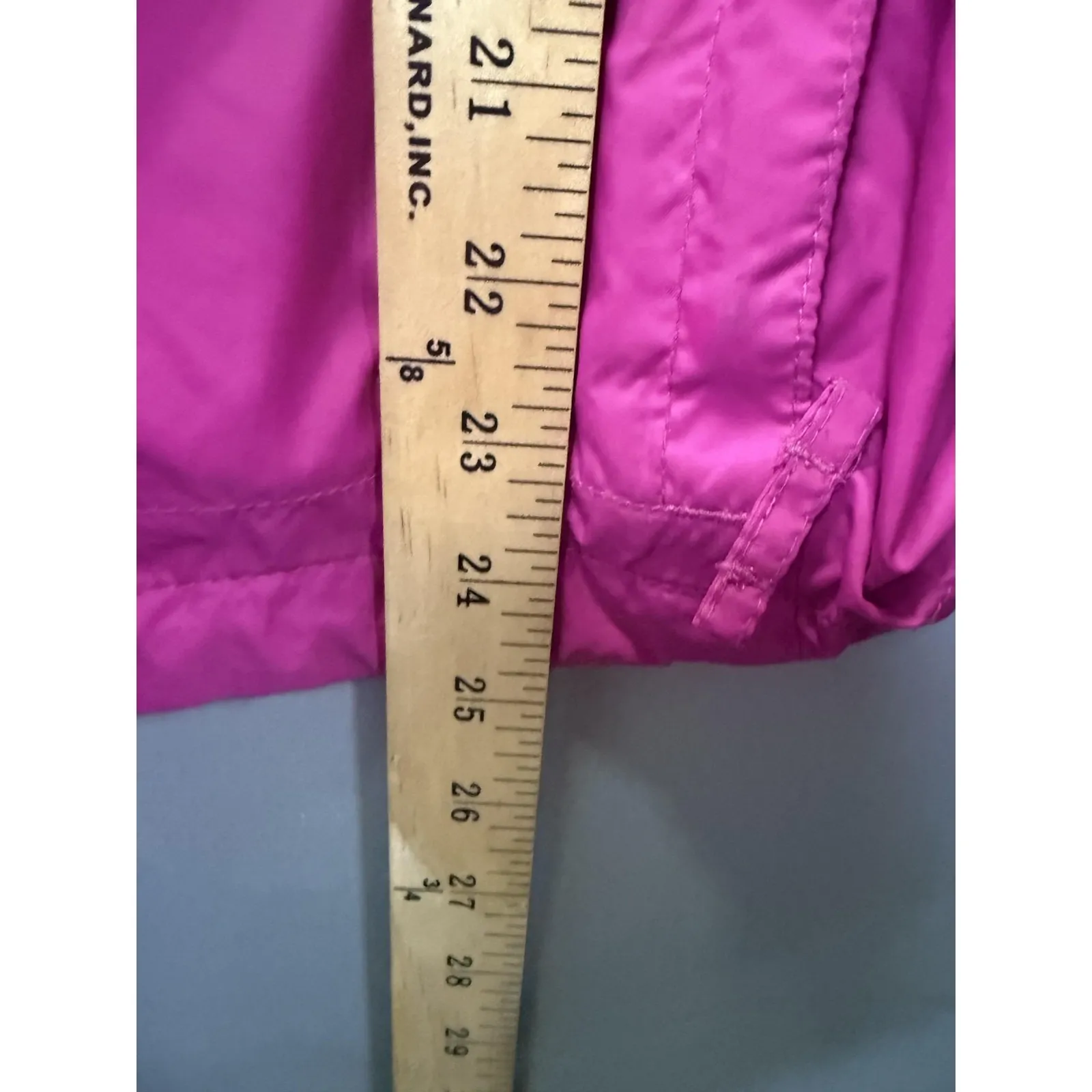 Columbia Jacket Womens Medium Pink Hooded Full Zip Windbreaker Rain Coat Outdoor - Image 6