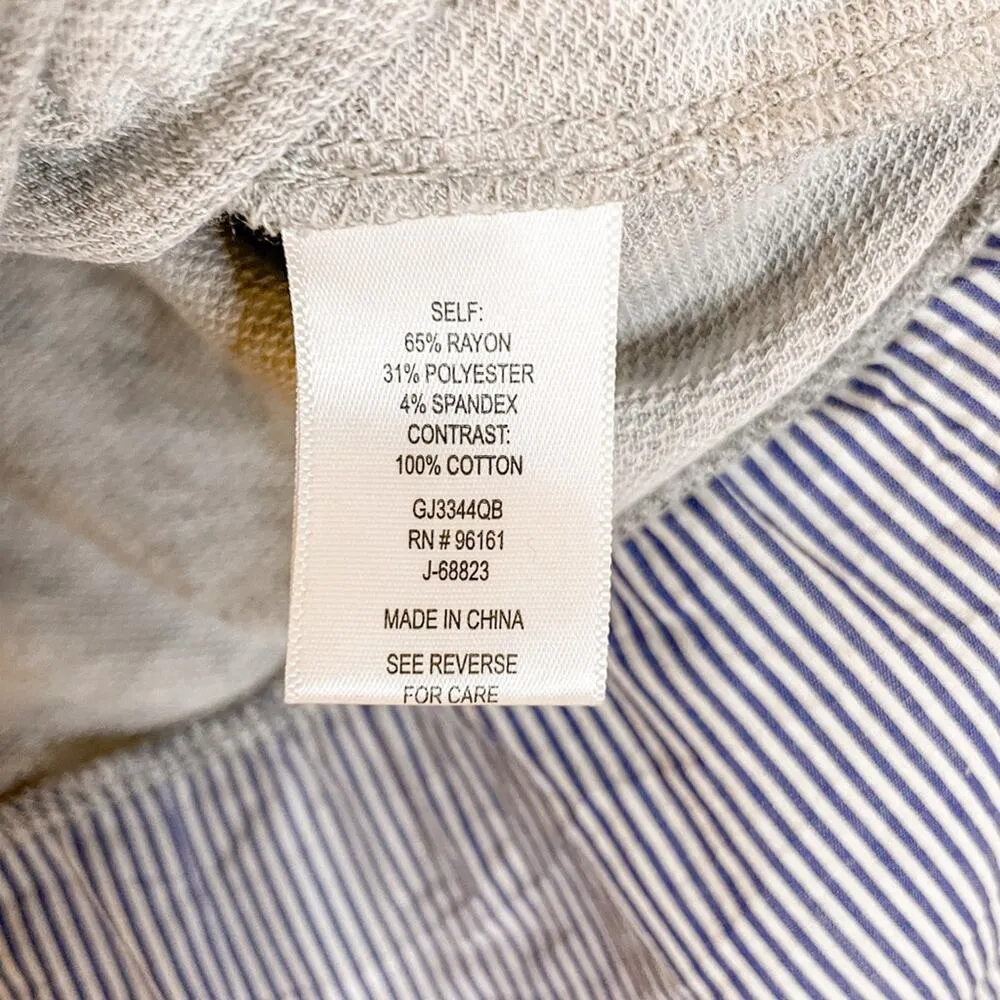 Gypsies & Moondust Gray and Blue Ruffle Sleeve Top, EUC, Size Small - Image 6