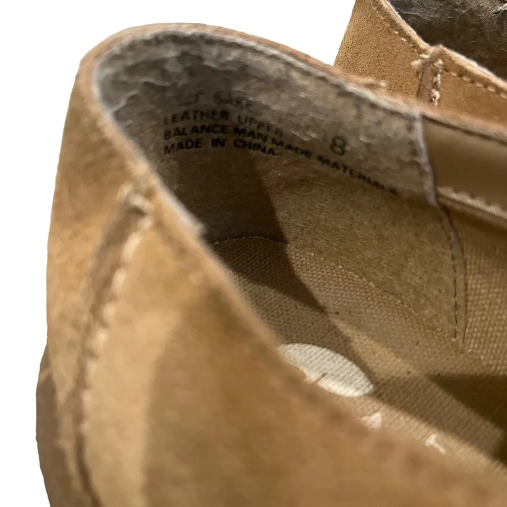 RARE Vintage Y2K Report Safe Keeper Tan Suede Chunky Platform Loafer, Sz 8 - Image 14