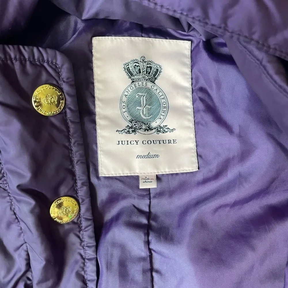 Juicy Couture  purple puffer jacket - Image 5