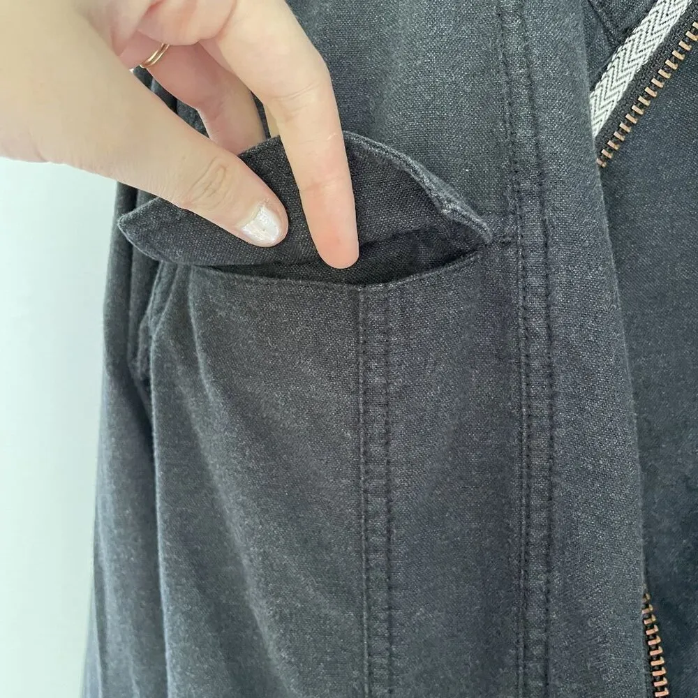 cAbi utility jacket pockets full zip casual navy blue tip women's size XS - Image 8