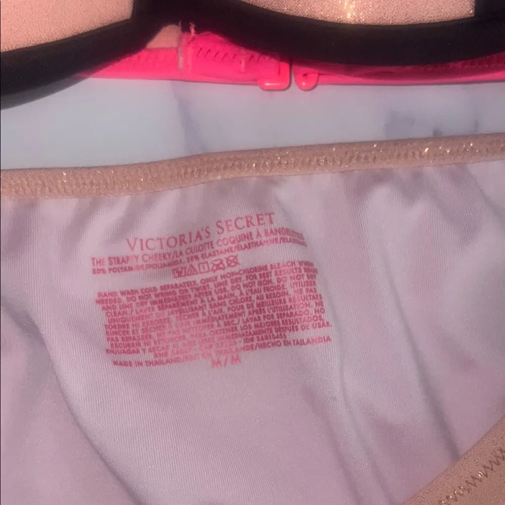 VS Hot pink/Black/ Rose Gold Women's Bikini Set 36B/M - Image 5