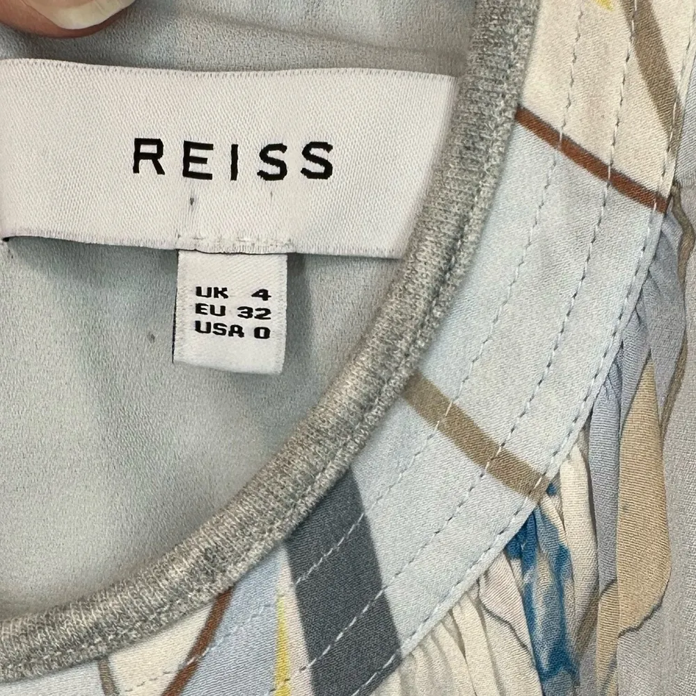 REISS VIENNA SWIRL PRINTED MINI DRESS Sz 0 Feminine quite Luxury Pockets - Image 8