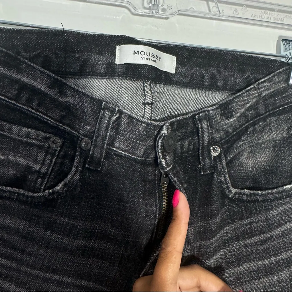 NWOT Moussy Vintage Prichard Skinny Black Wash‎ Jeans Size 25 - Image 9