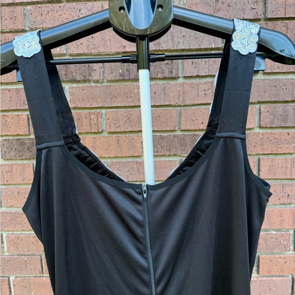 Leg Avenue Glamour Flapper Halloween Costume Dress Black Silver Plus Size 1X-2X - Image 10