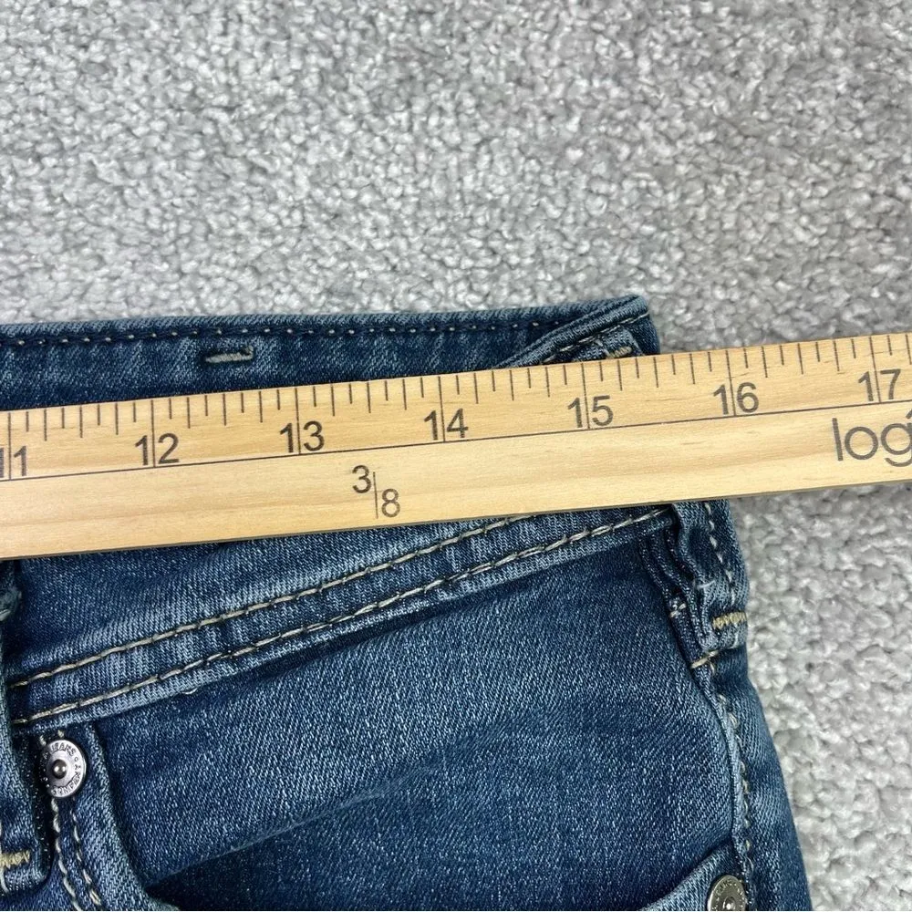 Silver Jeans Women’s 30X32 Blue Elyse Slim Boot Mid-Rise Dark Denim Stretch - Image 9