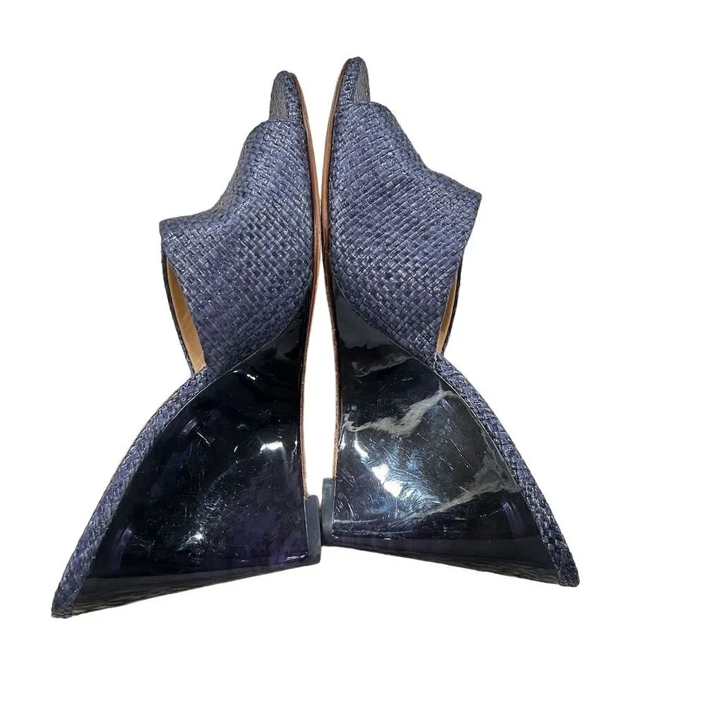 Veronica Beard Dali Lucite Wedge Sandals Multicolor Size 8.5 Women's Open-Toe - Image 4