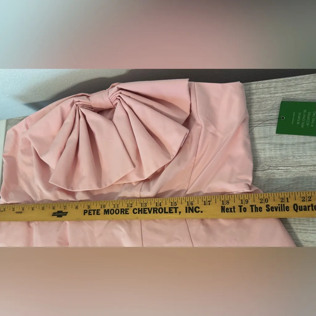 ELOQUII x kate spade Bow Detail Flare Mini Dress Pink Party Wedding NWT Size 16 - Image 6