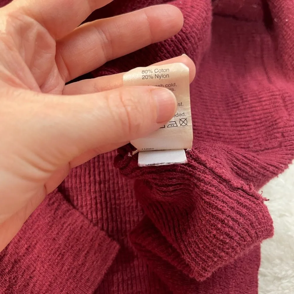 Madewell Maroon Burgundy Wine Fieldwalk Button Cardigan - Image 7