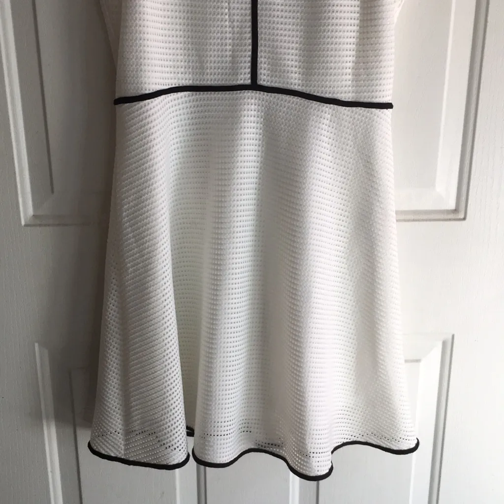 New Women’s Bleuh Ciel Midi Dress Stretchy Lightweight White Black Size Large - Image 5