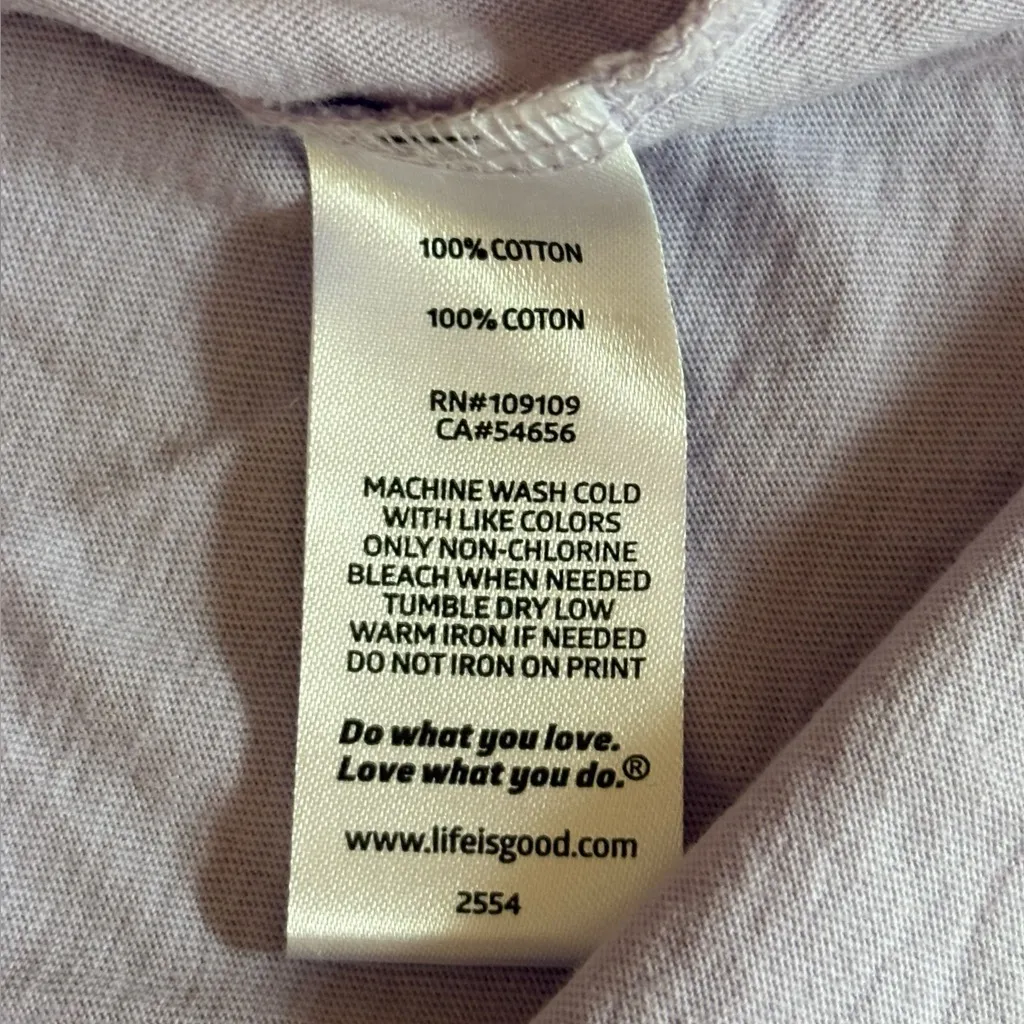 Life is Good Crusher Lite Tee Shirt Shine On Firefly Jar Purple Womens Large - Image 7