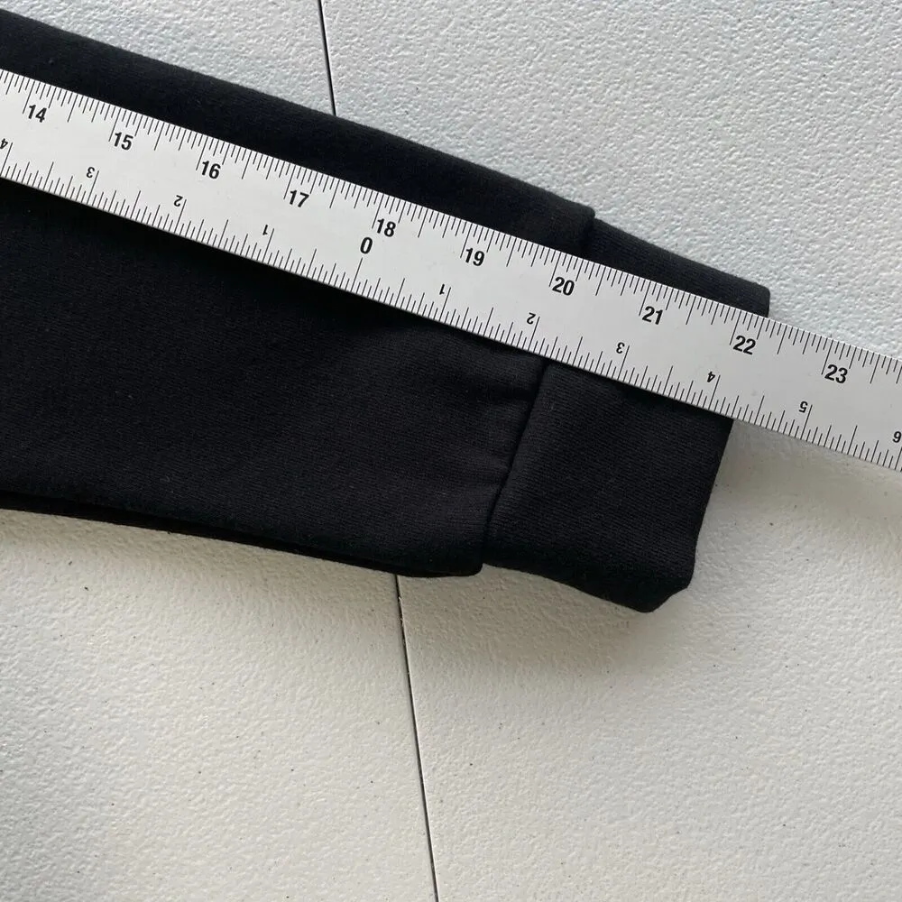 Zelos Womens Full Zip Teddy Sherpa Mixed Medía Sweater Jacket Size M Black - Image 13