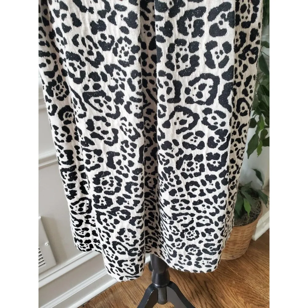 Muse Women's Black & White Polyester Round Neck Sleeveless Knee Length Dress 14 - Image 4