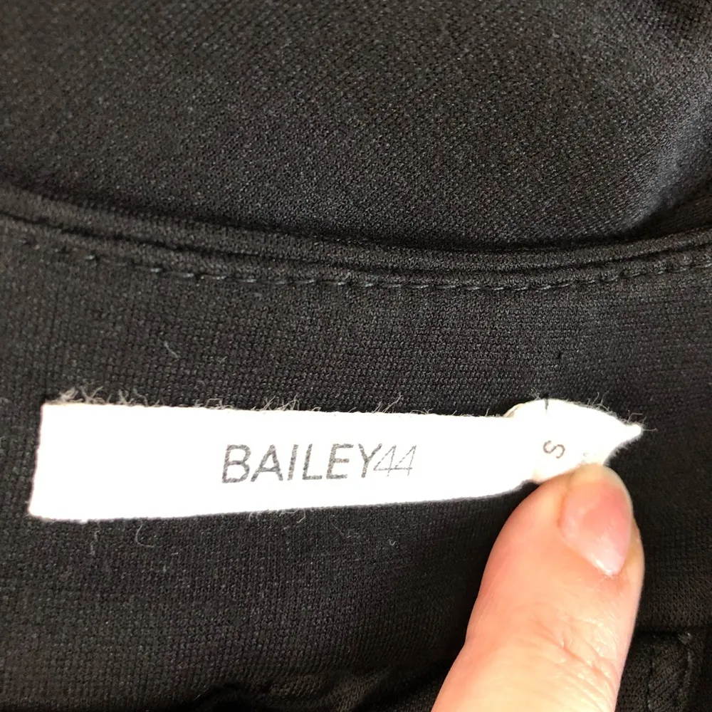 Bailey 44 Black Draped Front V-Neck Dress Size S - Image 6