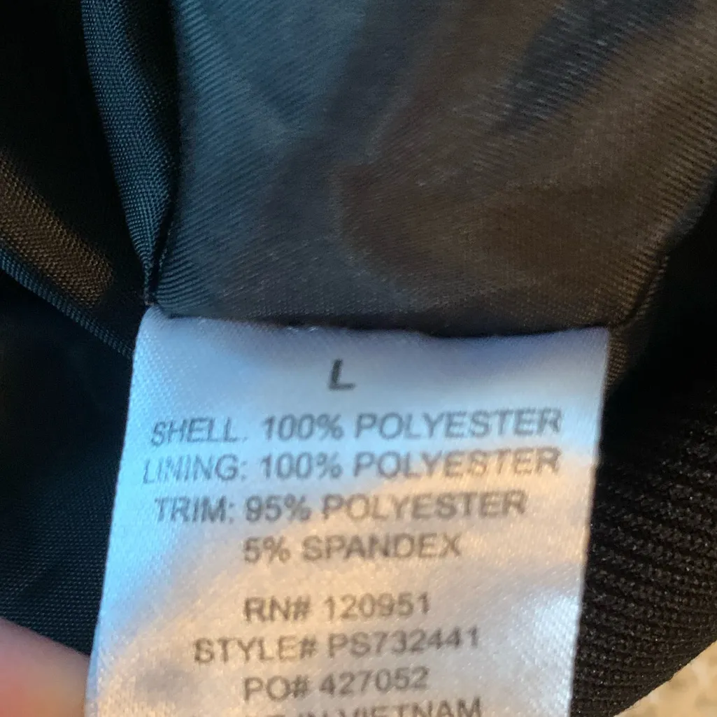 Pink Rose  Silky Floral Front Zip Jacket size Large - Image 6