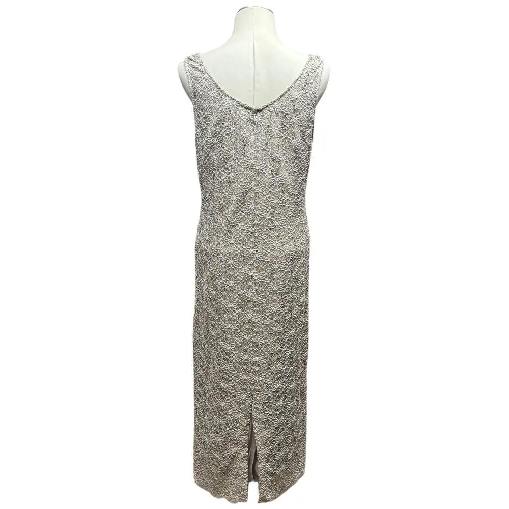 R&M Richards 2-Piece Set Midi Length Dress with Jacket Mocha Gold 18 - Image 8