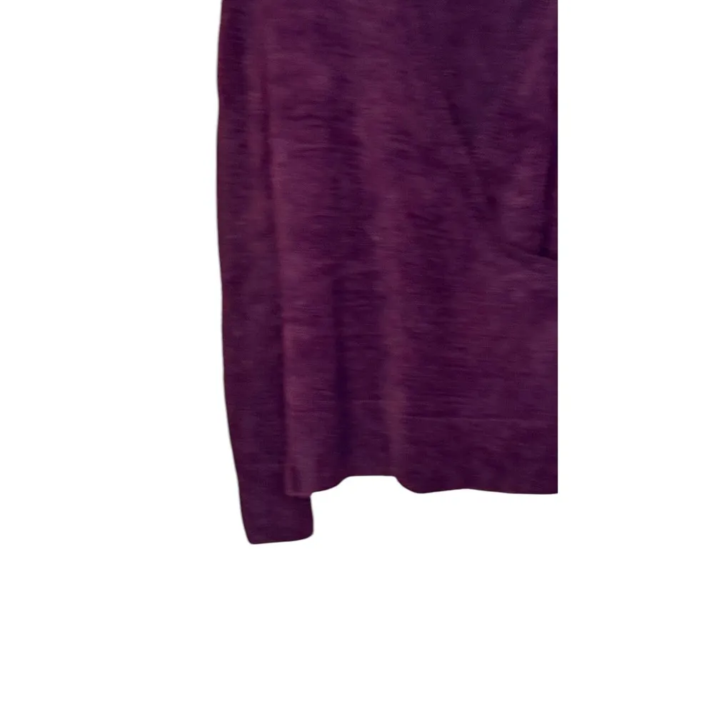 Gap Women Sweater Knit Pullover Surplice Long Sleeve V-Neck Burgundy Medium Tall - Image 3