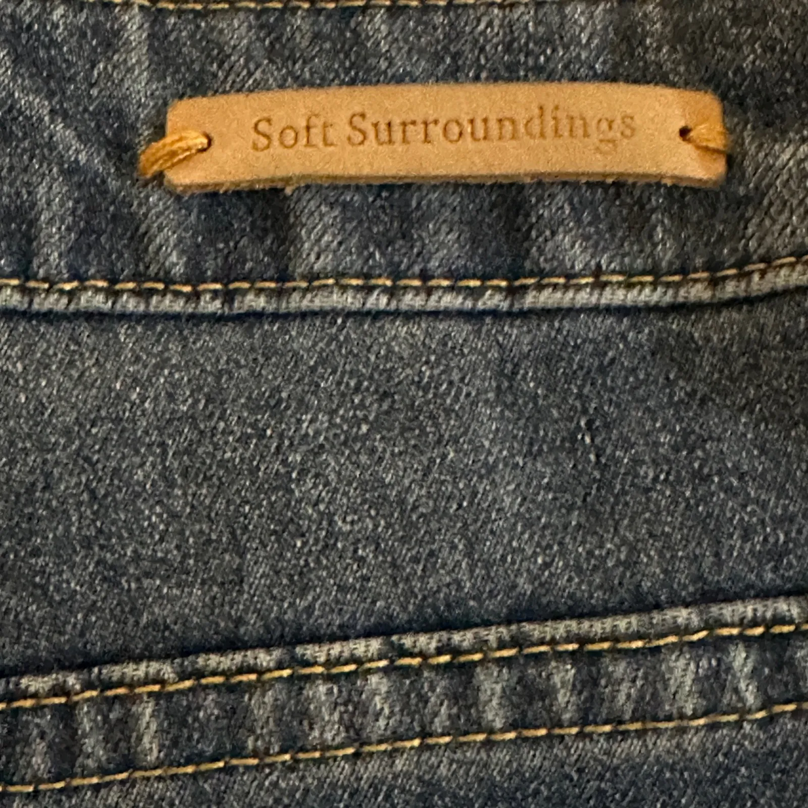 Soft Surroundings Size 12 Medium Blue Ultimate Denim Straight Leg Ankle Jeans - Image 11