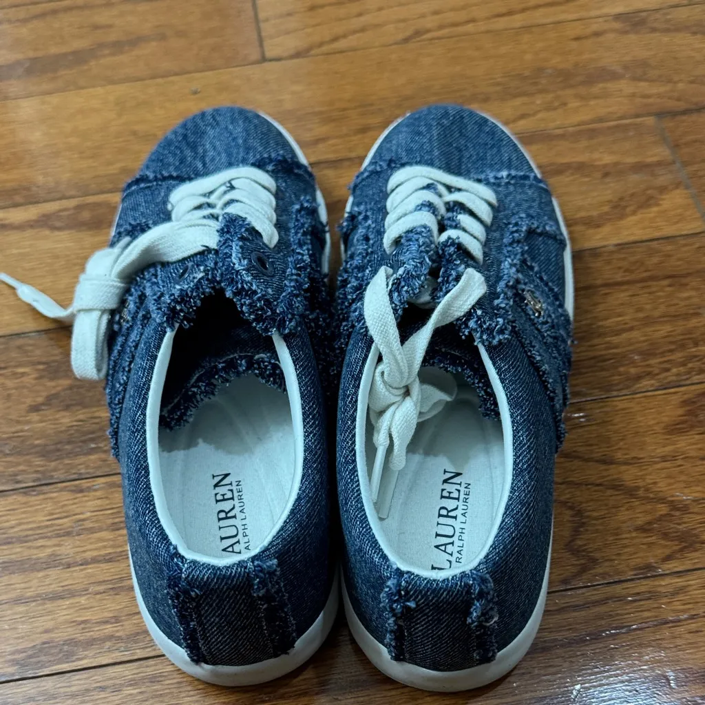 Polo by Ralph Lauren Dark Blue Denim Sneakers - Image 3