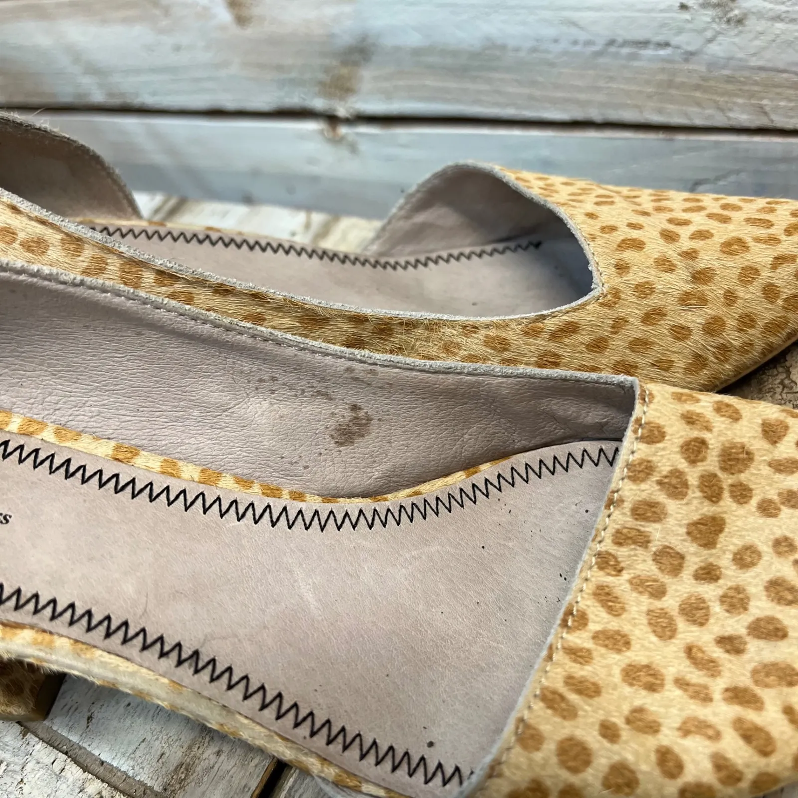 Pilcro And The Letterpress Calf Hair Block Heel Pumps Cheetah Anthropologie 10 - Image 6