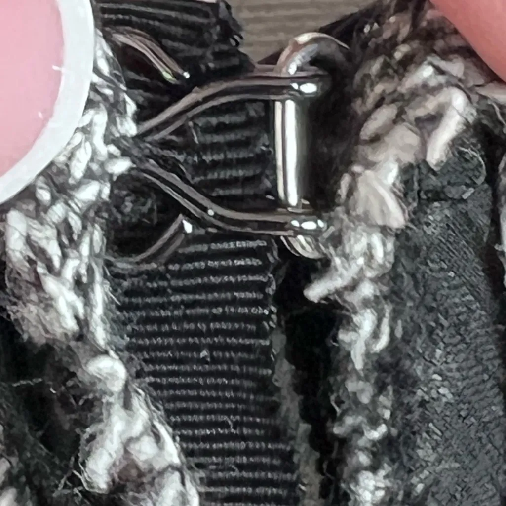 Ann Taylor Tweed 3/4 Sleeve Blazer 6 Rosette Black Virgin Wool Blend Career - Image 8