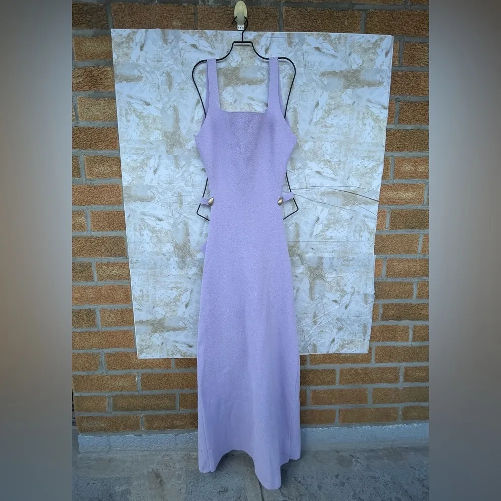 MESHKI Alysanne Cut Out Knit Maxi Dress - Lilac XL - Image 10