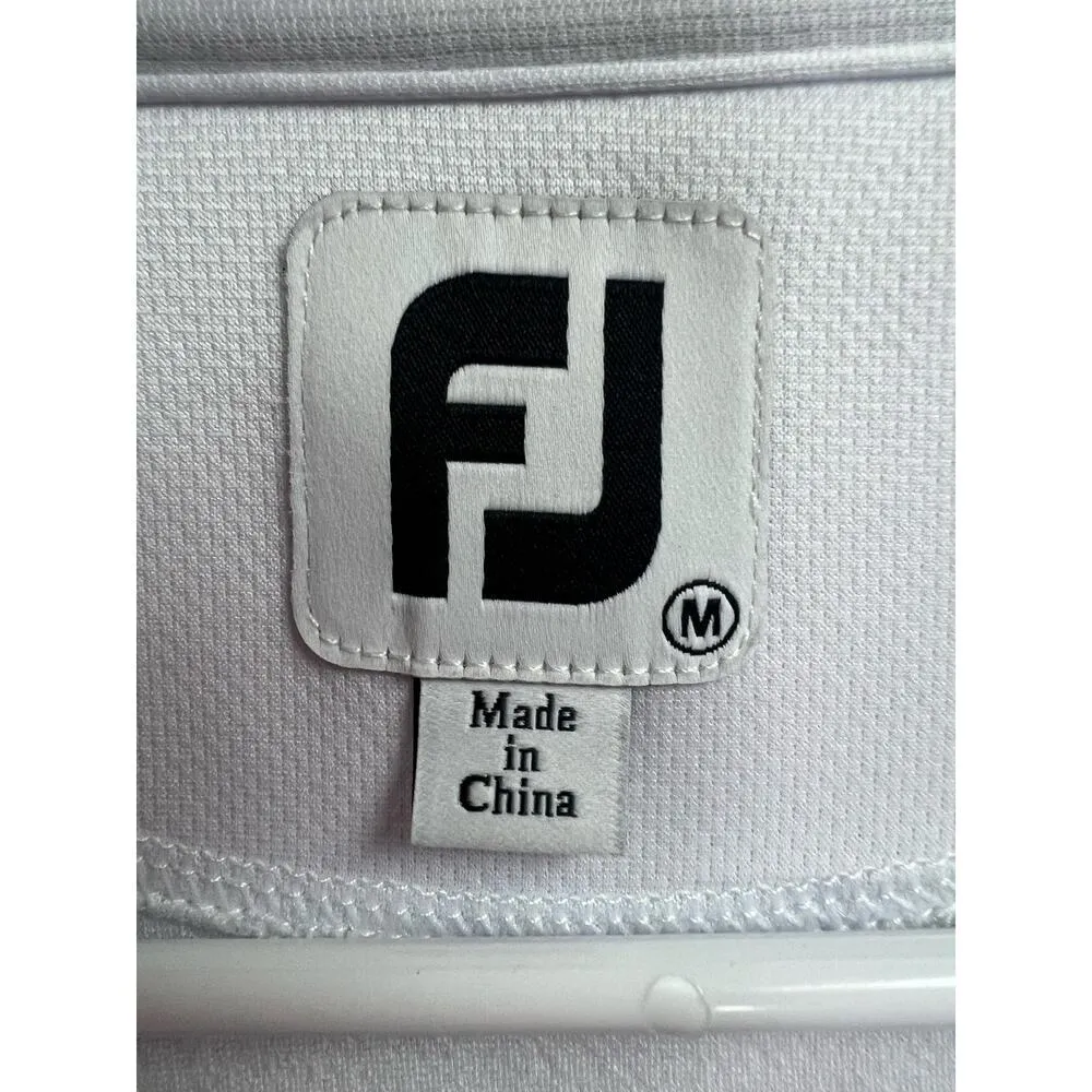 FootJoy Women's Golf Zip Up Vest White Gray Medium - Image 2