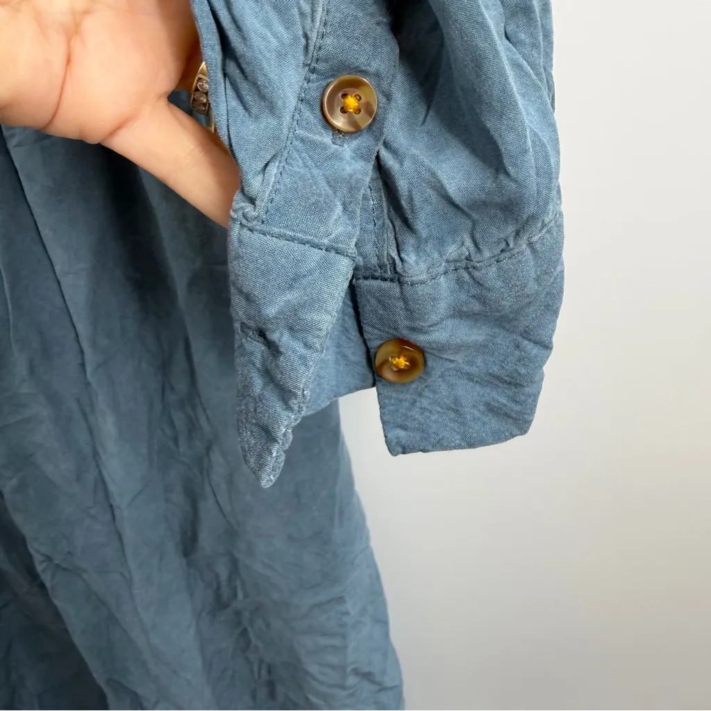 Anthropologie Pilcro Kimberly Maxi Dress blue size Small lagenlook flowy soft - Image 5