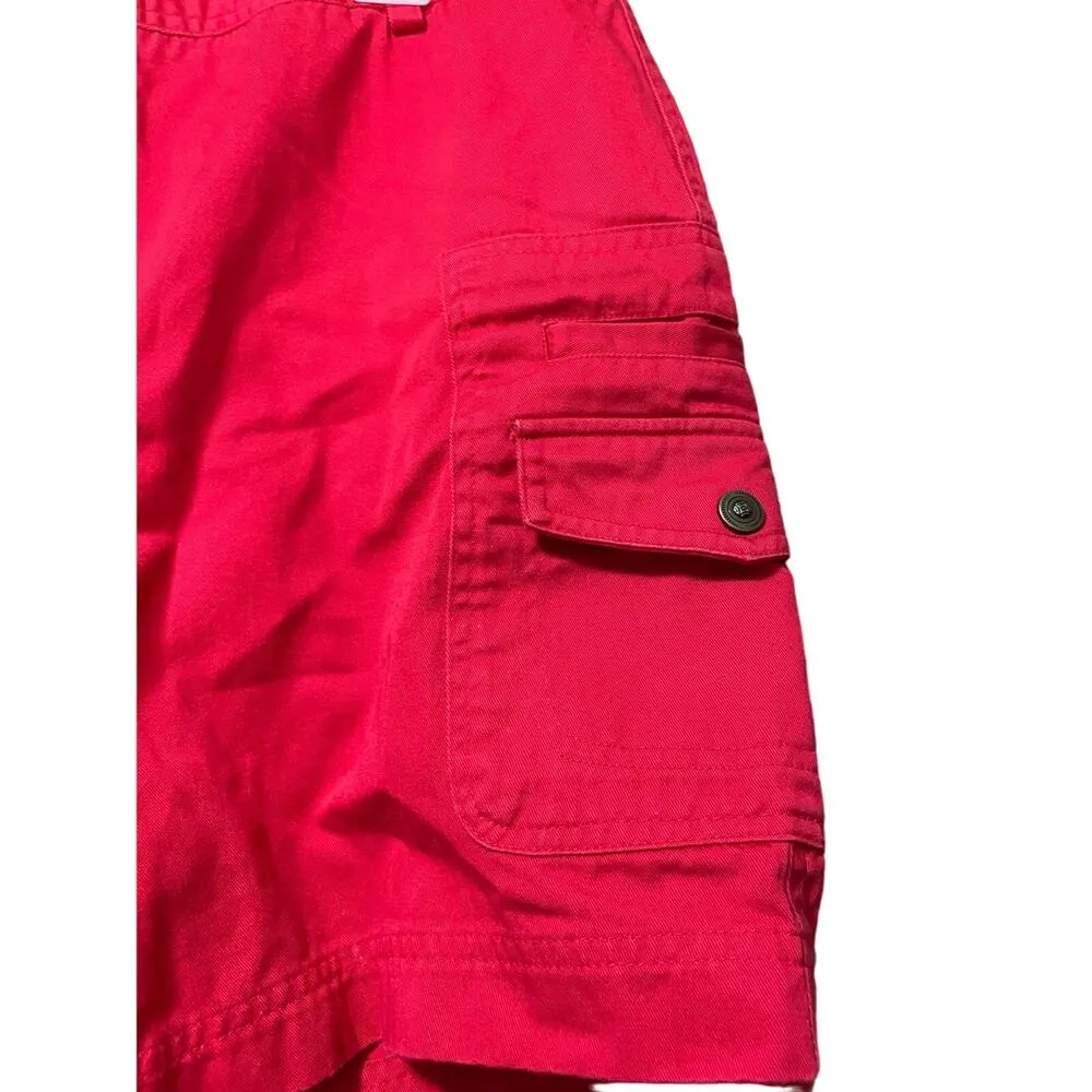 Red Bamboo Traders Cargo Shorts Size 6 - Image 3