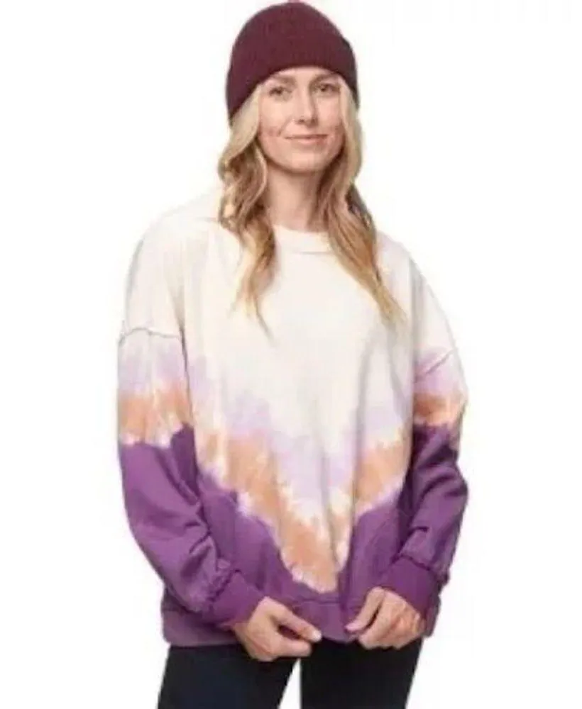 FP Movement Metti tie dye purple and orange ombré crew neck sweatshirt - Image 1