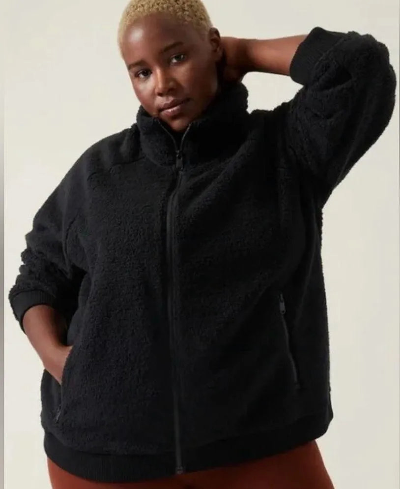 Tugga Cozy Sherpa Jacket Black Size Small - Image 2