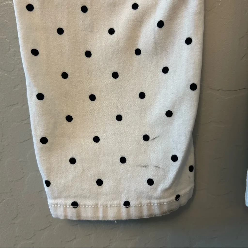 ⭐️Denim Blvd white and black polka dot skinny stretchy jeans size 9 - Image 13