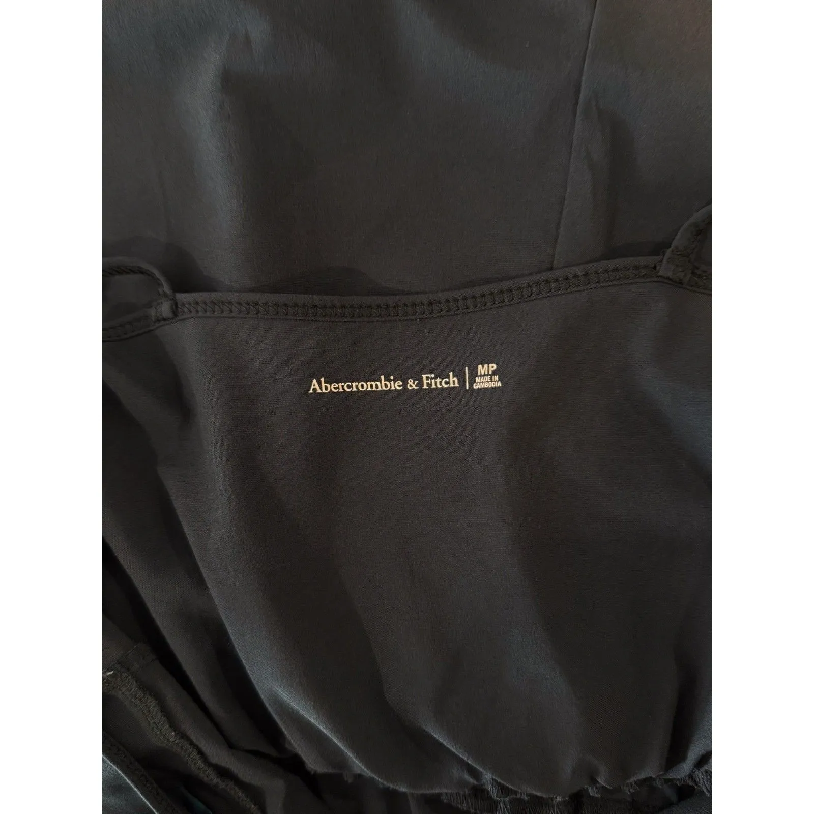 Abercrombie Fitch Womens Romper Black Traveler V Neck Playsuit Medium Petite - Image 3