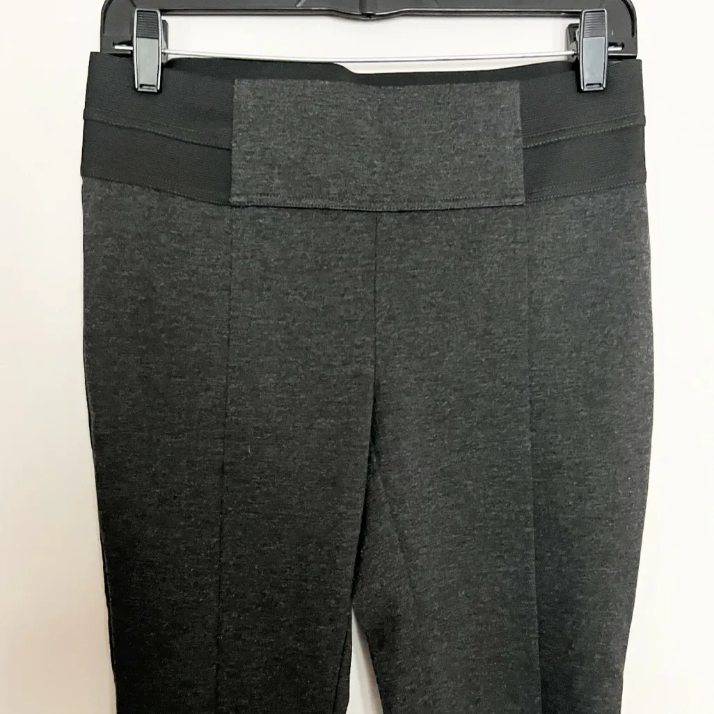 DAISY FUENTES Black High-Waisted Pants Leggings Dark Grey Chic Size Medium - Image 5