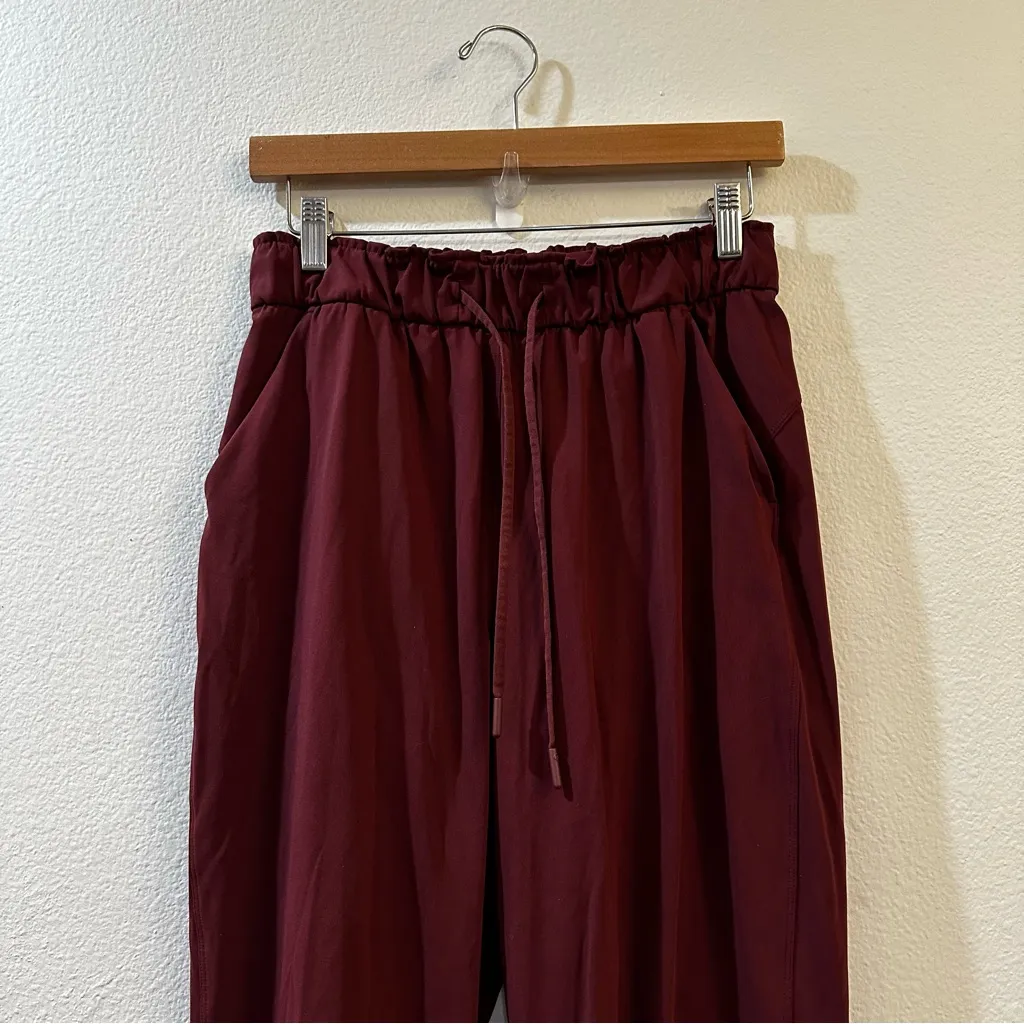 Lululemon Stretch High-Rise Jogger *Full Length in Red Merlot Size 6 - Image 3