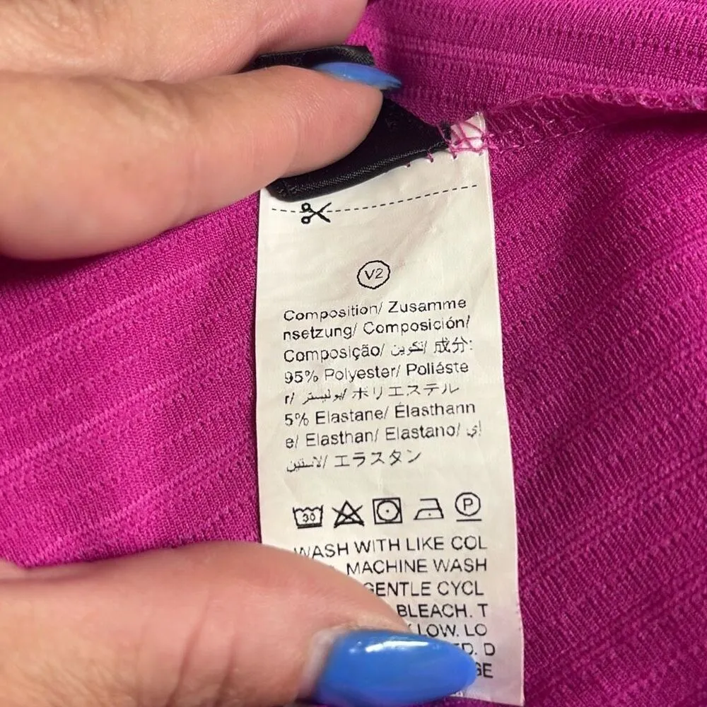 Shein Curve 2XL Hot Pink Textured Knot Front Slip Mini Dress Sexy Summer Vacay - Image 6