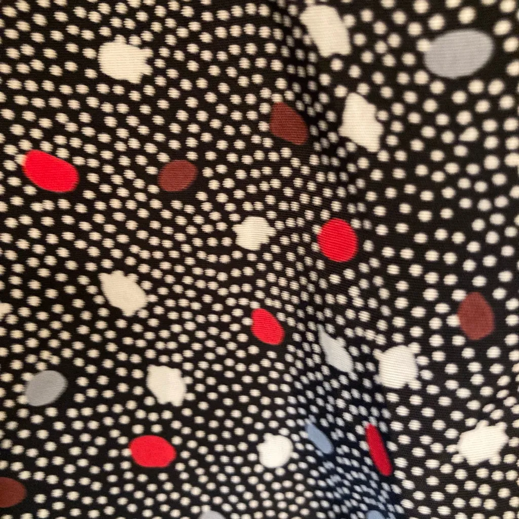 Oscar de la Renta Silk Button-Down Blouse | Black Polka Dot - Image 7