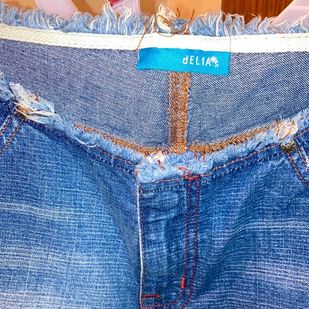 NWT Delia’s No Waist Fray Women Bell Bottom Flare Denim Jeans Size 7/8 - Image 3