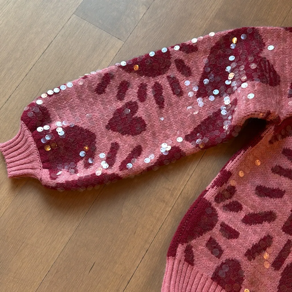 FARM Rio sequin heart sweater NWOT - Image 9