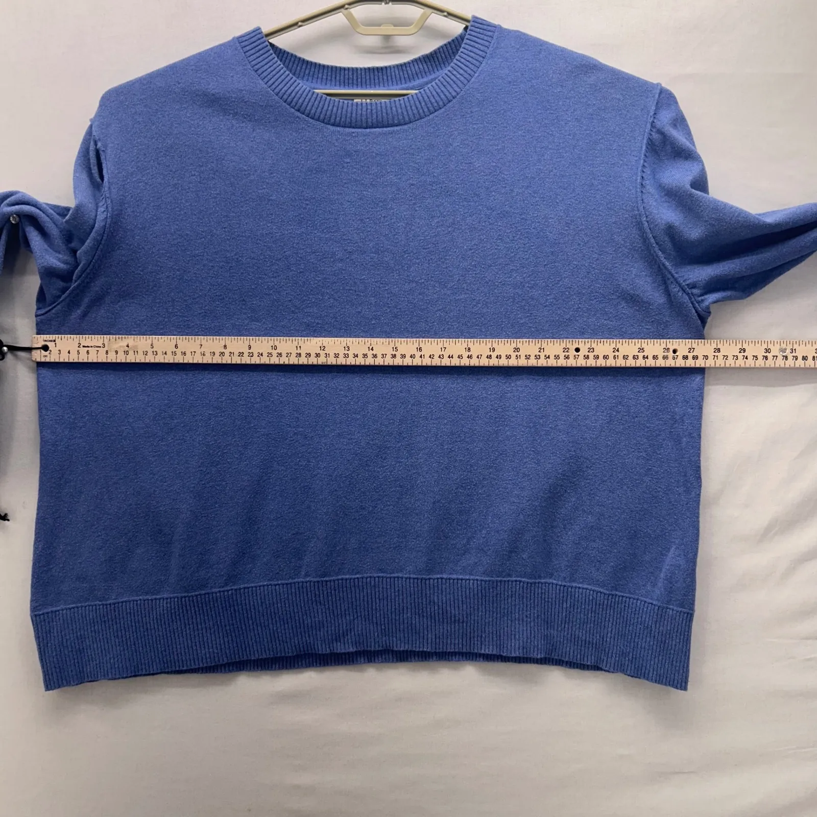 LL Bean Womens Sweater Size 3X Cashmere Blend Warm Cozy Fall Timeless Simple Blue - Image 13