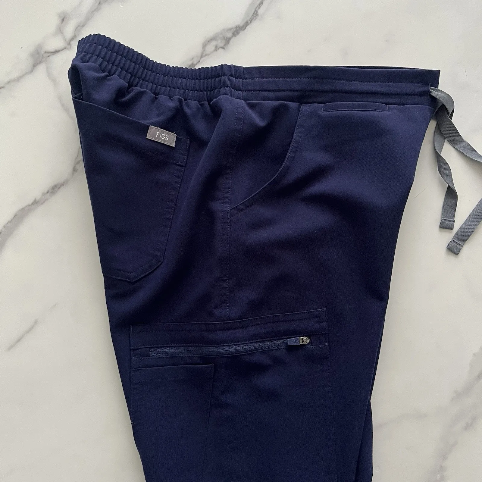 Figs Yola Scrub Skinny Pants Navy Blue Size Sz XS Petit Career Nurse office - Image 7