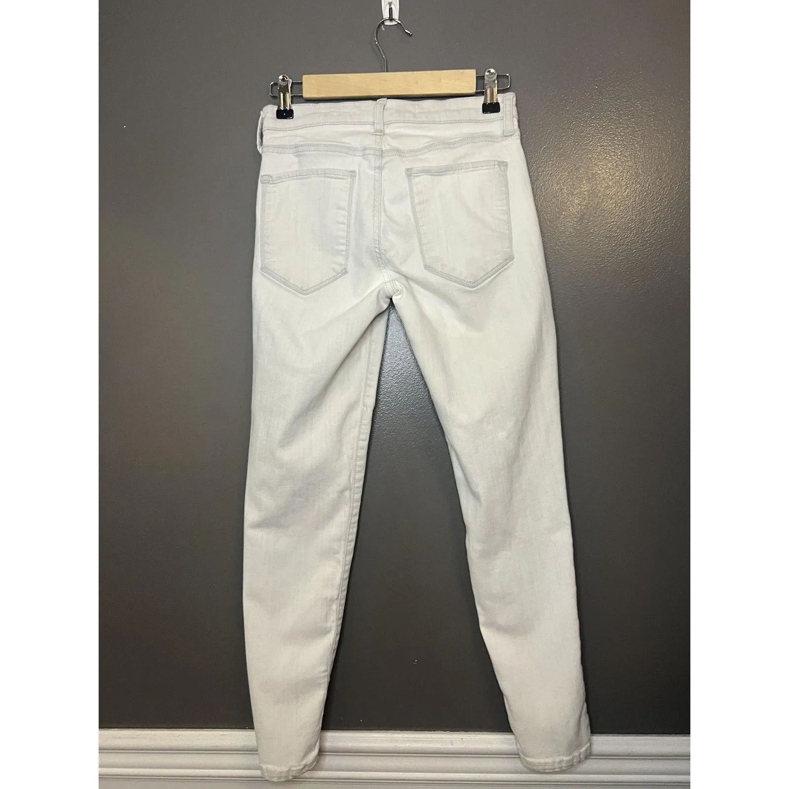 Gap 1969 Jeans Womens 6 28R White Inner Cozy Leggings Jeggings Stretch Denim - Image 4