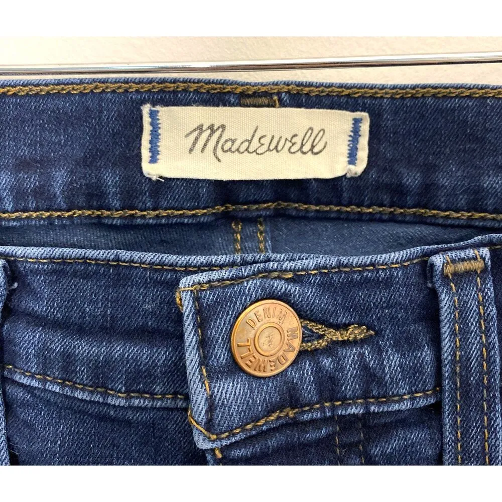 Madewell 10" High Rise Skinny Stretchy Denim Jeans in Hayes Wash Sz 27 - Image 5