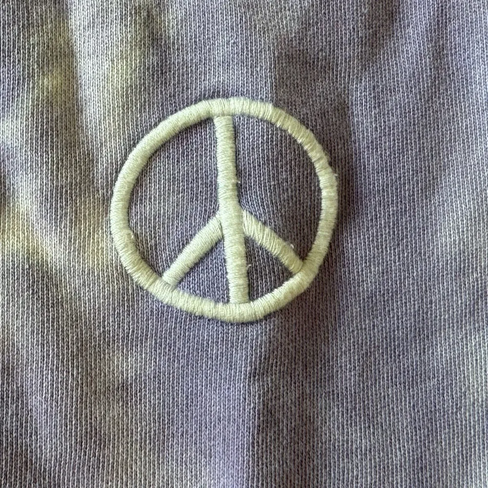 NWT Spiritual Gangster Peace Mazzy Crop Sweatshirt Relaxed l Lavender Tie-Dye M - Image 11